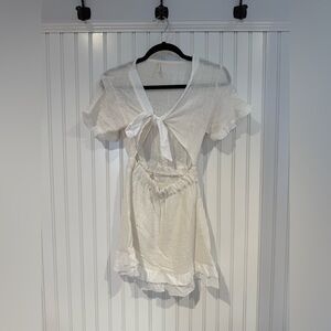 LoveWave White Lace Trim Dress